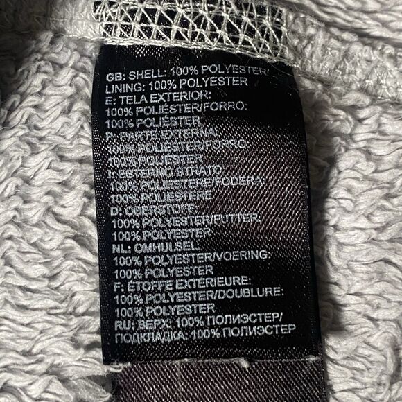 The North Face Women’s XL Gray Sherpa Fleece Hooded Sweatshirt Kangaroo Pocket - Picture 4 of 12